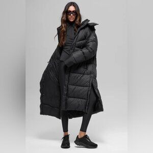 NEW ALO Gold Rush Puffer Trench Long Coat Jacket | US XS Unisex